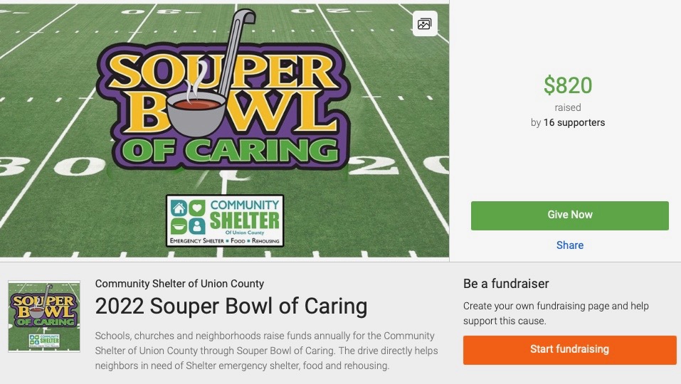 2023 Souper Bowl of Caring to benefit Community Shelter of Union